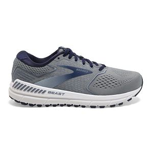 Brooks Beast 20 Mens Road Running Shoes Grey/Blue/White | USA-SHB985046